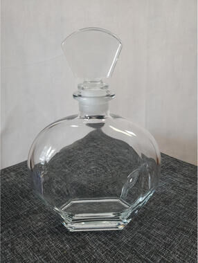 Luigi Bormioli Light & Music Crystal Decanter Bottle Italy Heavy 9" Vintage